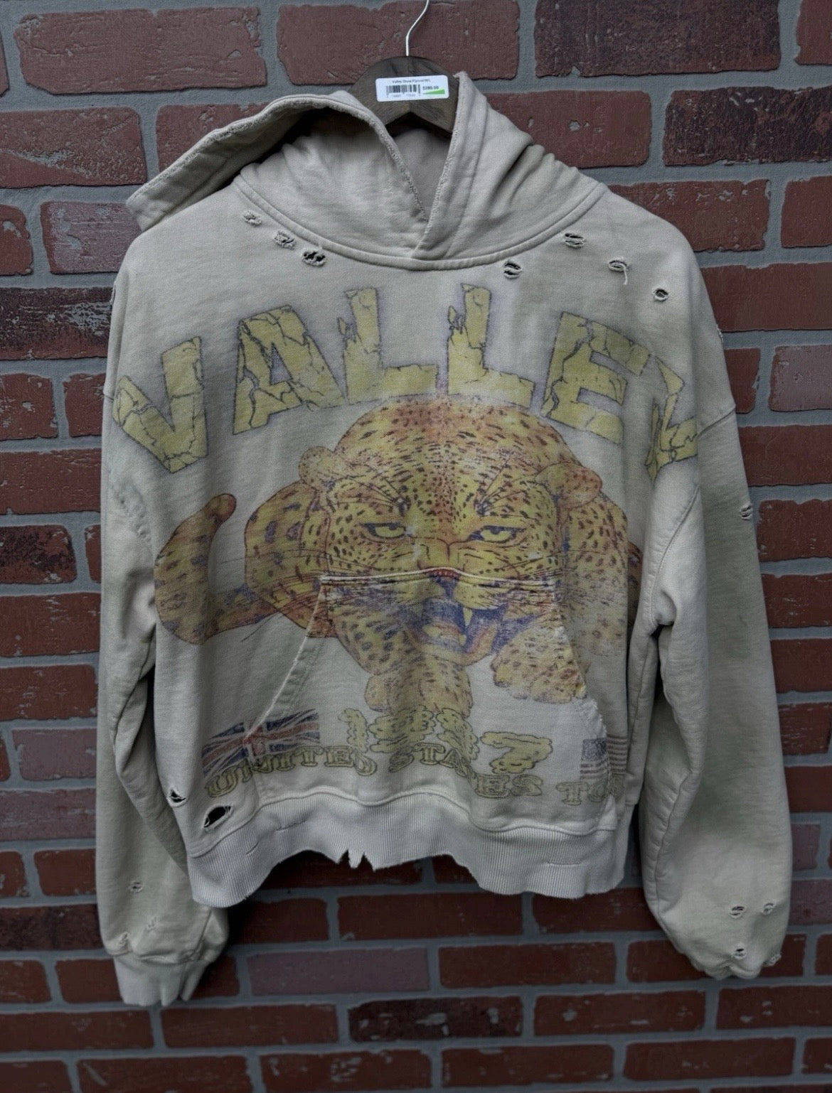 Vale Green Pull Over Hoodie Tan Tiger Valley Vale Forever RARE